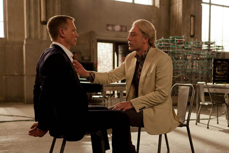 Дэниел Крэйг и Хавьер Бардем на съемках фильма 007: Координаты Скайфолл 