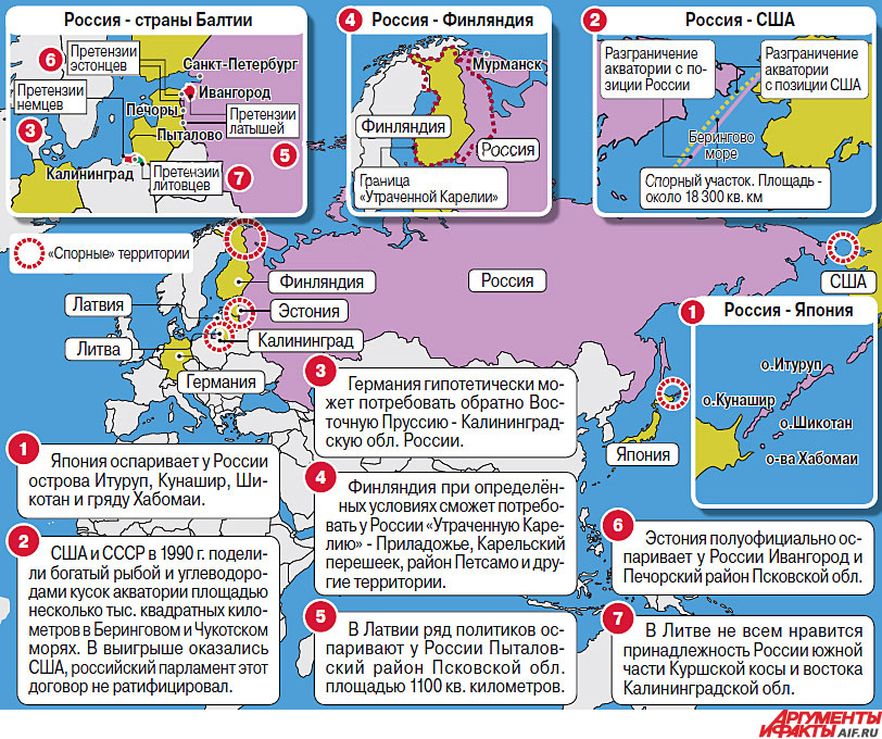 ▼ Все спорные территории мира