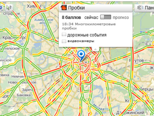 Зеленоград пробки сейчас онлайн карта смотреть