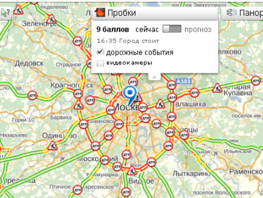 Карта дмитровское шоссе пробки сейчас