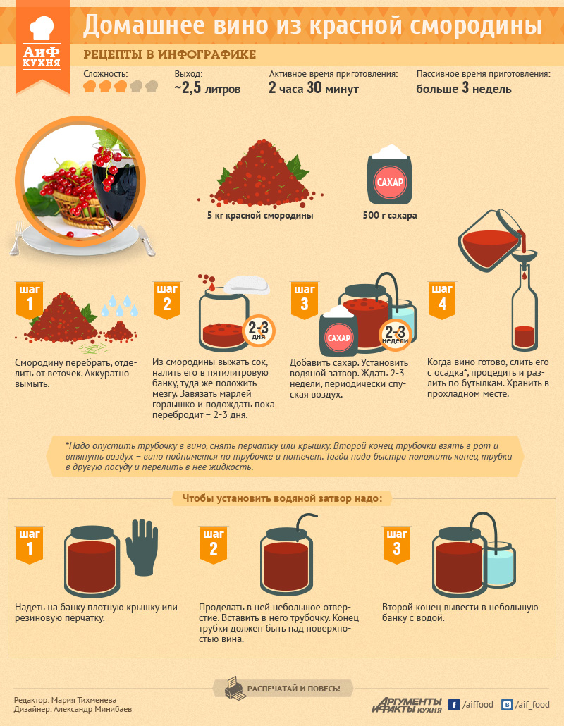 Рецепт домашнего вина из красной смородины: как приготовить вкусное и ароматное напиток